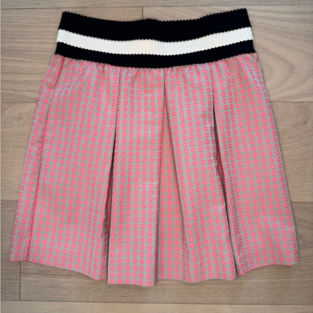 Maeve Pink Black and Tan Ballad Swing Skirt - Size Medium